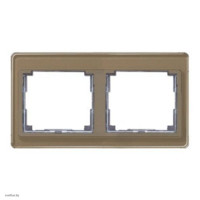 Рамка двойная, для горизонтального монтажа Jung SL 500, золотая бронза sl5820gb