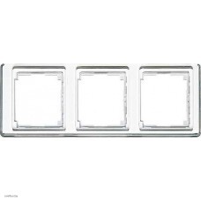 Рамка тройная, для вертикального монтажа Jung SL 500, белое стекло sl583ww
