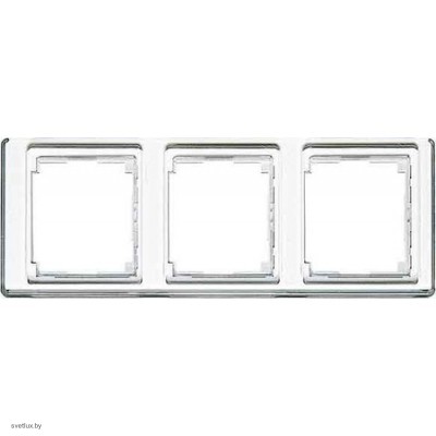 Рамка тройная, для вертикального монтажа Jung SL 500, белое стекло sl583ww