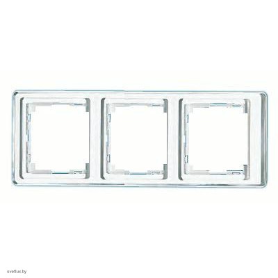 Рамка тройная, для вертикального монтажа Jung SL 500, стекло серебро sl583si