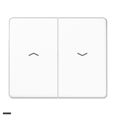 Выключатель управления жалюзи кнопочный, 10 А / 250 В~ 539vu + sl595pww