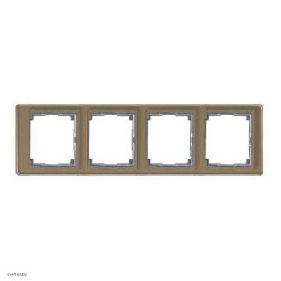 Рамка четверная, для горизонтального монтажа Jung SL 500, золотая бронза sl5840gb