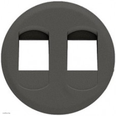 Розетка компьютерная двойная Legrand Celiane (графит) 64936 + 67344 + 67344 + 80251