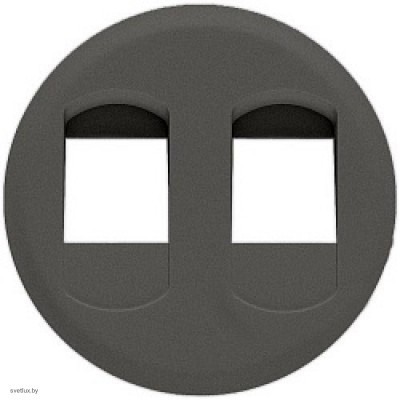 Розетка компьютерная двойная Legrand Celiane (графит) 64936 + 67344 + 67344 + 80251