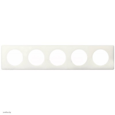 Рамка пятиместная Legrand Celiane, слоновая кость глянец 66625