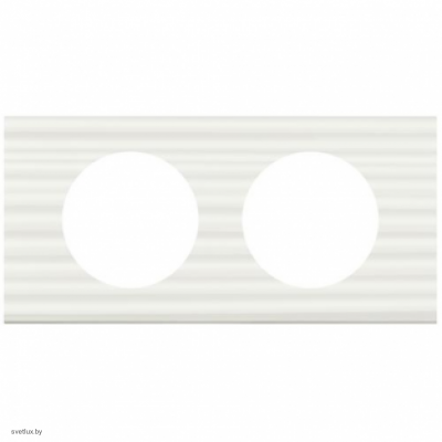 Рамка двухместная Legrand Celiane, Corian белый рельеф 69012
