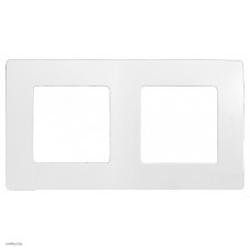 Двухместная рамка Legrand Etika белая 672502