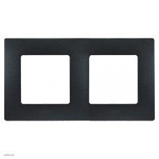Двухместная рамка Legrand Etika антрацит 672582