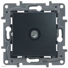 Розетка TV проходная 15дБ Legrand Etika (антрацит) 672663 Розетка TV проходная 15дБ Legrand Etika (антрацит) 672663