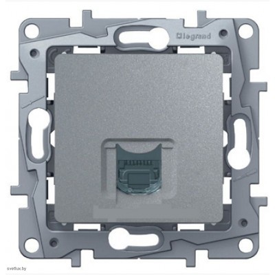 Розетка телефонная RJ11 Legrand Etika (алюминий) 672440