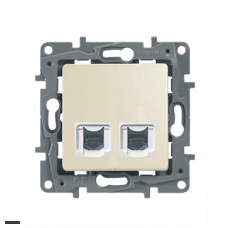 Розетка RJ11+RJ45 кат. 5UTP Legrand Etika (слоновая кость) 672352