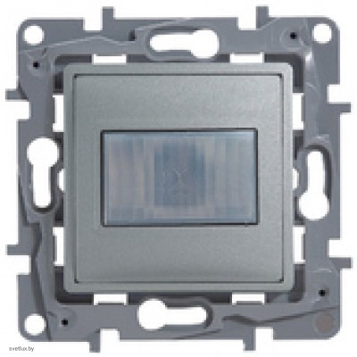 Датчик движения 400Вт без нейтрали Legrand Etika (алюминий) 672417