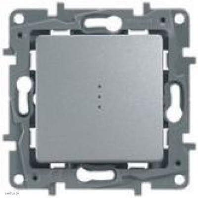 Выключатель-переключатель с подсветкой 10AX Legrand Etika (алюминий) 672415