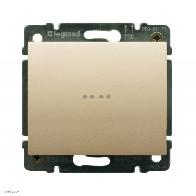 Выключатель одноклавишный с подсветкой 10А Legrand Galea Life (титан) 771434 + 775600