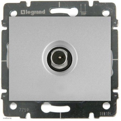 Розетка TV оконечная Legrand Galea Life (алюминий) 775966 + 771366