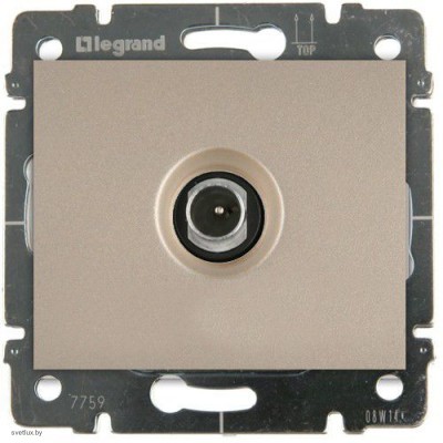 Розетка TV оконечная Legrand Galea Life (титан) 775966 + 771466