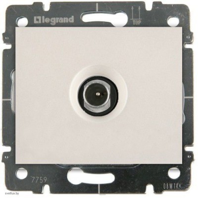 Розетка TV оконечная Legrand Galea Life (жемчужный) 775966 + 771566