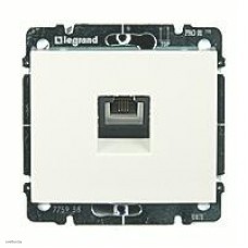 Розетка телефонная одинарная RJ11 Legrand Galea Life (белый) 775938 + 777095