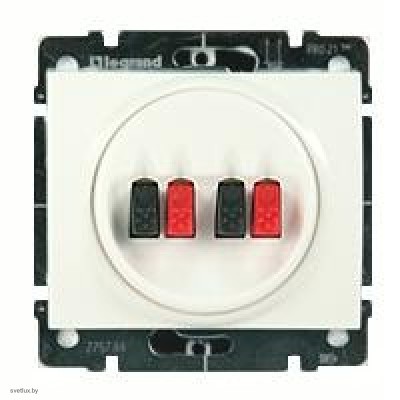 Розетка для стерео-громкоговорителя Legrand Galea Life (белый) 771025 + 775784