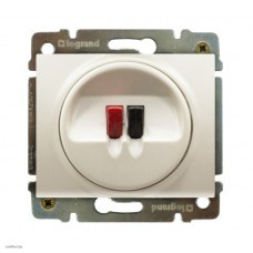 Розетка акустическая на одну колонку Legrand Galea Life (жемчужный) 771500 + 775785