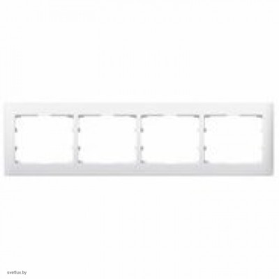 Рамка четверная Legrand Galea Life, белый глянцевый, для горизонтального монтажа 771004