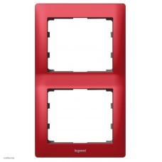 Рамка двойная Legrand Galea Life, красный металл, для вертикального монтажа 771906