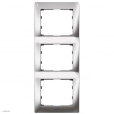 Рамка тройная Legrand Galea Life, хром, для вертикального монтажа 771937