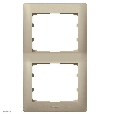 Рамка двойная Legrand Galea Life, титан, для вертикального монтажа 771406