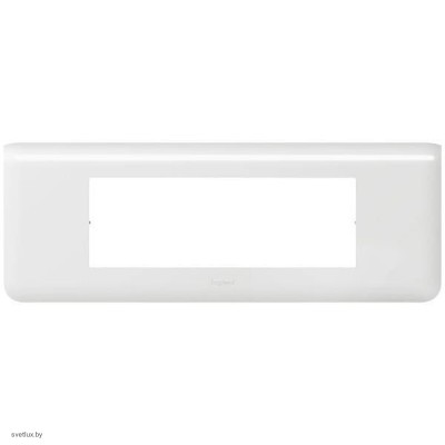 Рамка горизонтальная Legrand Mosaic на 8 модулей, белая 78818 + 80253