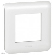 Рамка на 1 пост (2 модуля), Legrand Mosaic (белый) 78802 + 80251 Рамка на 1 пост (2 модуля), Legrand Mosaic (белый) 78802 + 80251