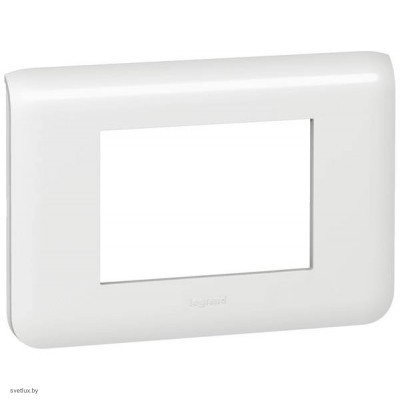Рамка горизонтальная Legrand Mosaic на 3 модуля, белая 78803 + 80259