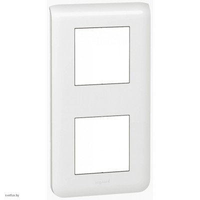 Рамка вертикальная Legrand Mosaic на 2 поста, белая 78822 + 80251 + 80251