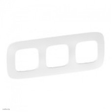 Рамка тройная Legrand Valena Allure, тиснение белое 754373