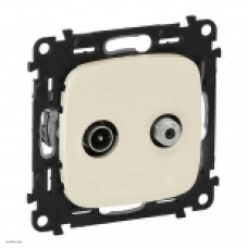 Розетка TV-SAT проходная 10дБ, Legrand Valena Allure слоновая кость 753071 + 754826