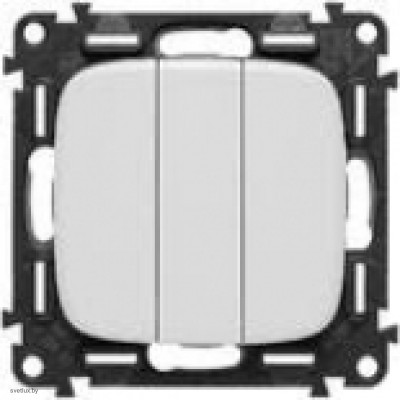 Выключатель трехклавишный 10 AX - 250 В, Legrand Valena Allure белый 752003 + 755035