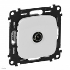 Розетка TV единственная (звезда), Legrand Valena Allure белый 753051 + 754765