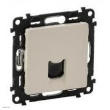 Розетка телефонная одинарная RJ 11 Legrand Valena Life, слоновая кость 753068 + 755411