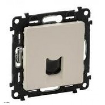 Розетка телефонная одинарная RJ 11 Legrand Valena Life, слоновая кость 753068 + 755411