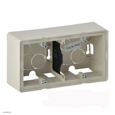 Двухместная коробка для накладного монтажа Legrand Valena Life, слоновая кость 754202