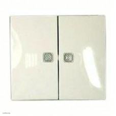 Выключатель двухклавишный с подсветкой, 10 А / 250 В~ Legrand Valena (белый) 774428
