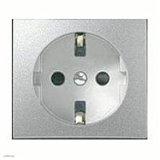 Розетка с заземляющими контактами 16 А / 250 В~ Legrand Valena (алюминий) 770120