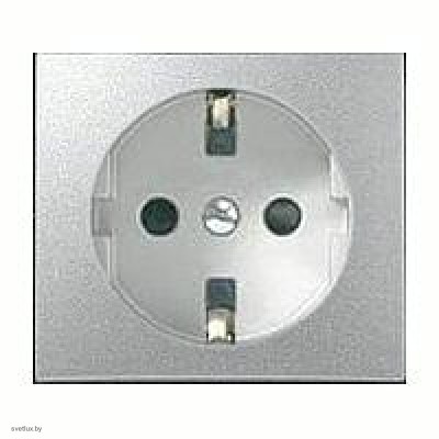 Розетка с заземляющими контактами 16 А / 250 В~ Legrand Valena (алюминий) 770120