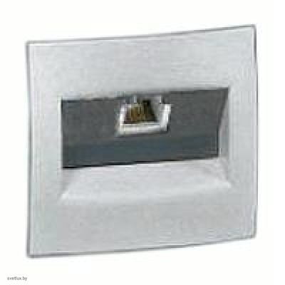 Розетка телефонная одинарная RJ11 Legrand Valena (алюминий) 770138