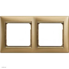 Рамка двойная Legrand Valena матовое золото 770302 Рамка двойная Legrand Valena матовое золото 770302