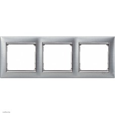 Рамка тройная Legrand Valena матовый алюминий 770333